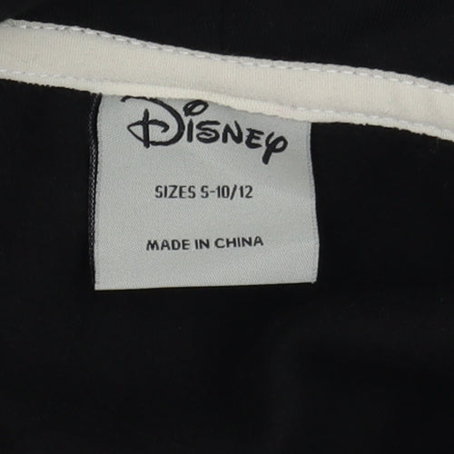 Disney Women’s Black Full Zip Hoodie Minnie Mouse Size S 10/12