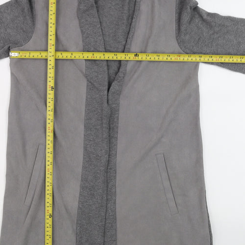 Betty Barclay Women's Grey Long Sleeve Open Wrap Cardigan Size M