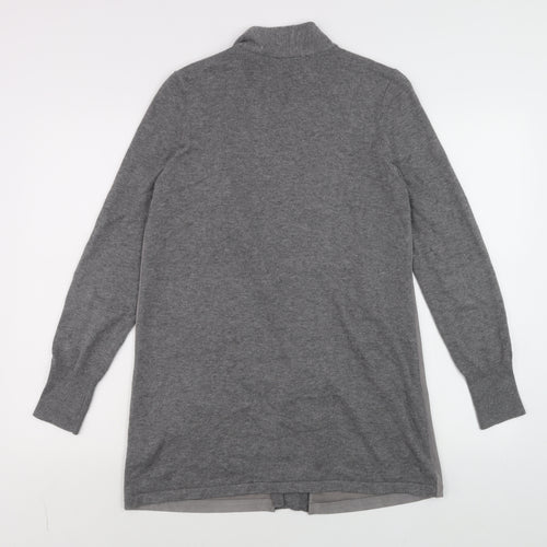 Betty Barclay Women's Grey Long Sleeve Open Wrap Cardigan Size M