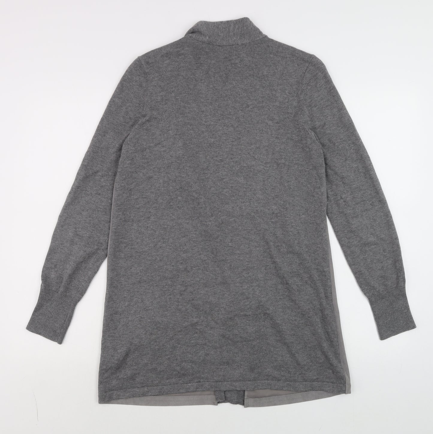 Betty Barclay Women's Grey Long Sleeve Open Wrap Cardigan Size M