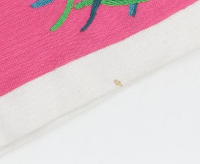 Juicy Couture Womens Pink Striped Embroidered Shift Dress Size 14