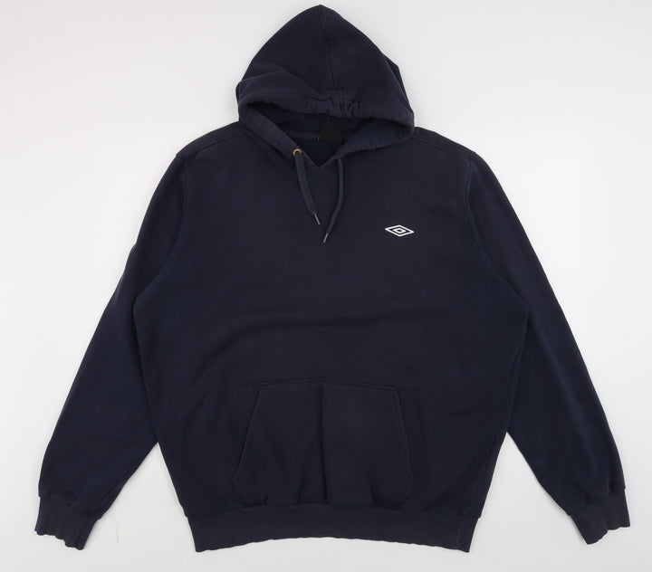 Umbro Men's Blue Pullover Hoodie XL Sports Fleece Sweatshirt