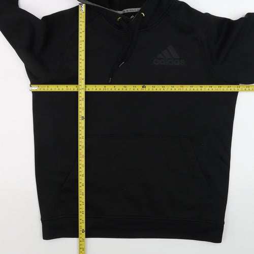 Adidas Men's Black Pullover Hoodie Size L Sports Fleece