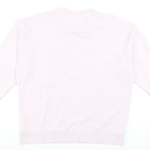Adidas Women Pink Athletic League Sweatshirt UK 14 Crew Neck Pullover