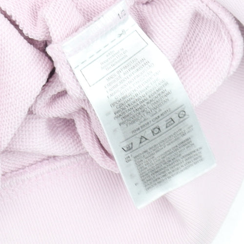 Adidas Women Pink Athletic League Sweatshirt UK 14 Crew Neck Pullover