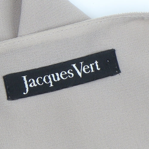 Jacques Vert Womens Beige Sleeveless Embroidered Polyester Blouse UK 12