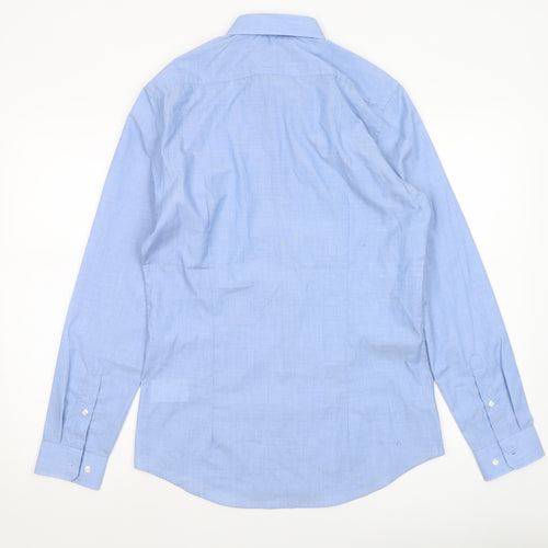H&M Men's Blue Slim Fit Easy Iron Long Sleeve Dress Shirt Size S
