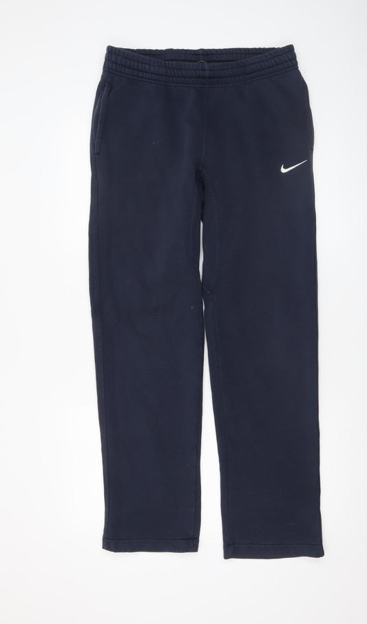 Nike Men's Blue Fleece Sweatpants L Regular Fit Comfort Sportswear