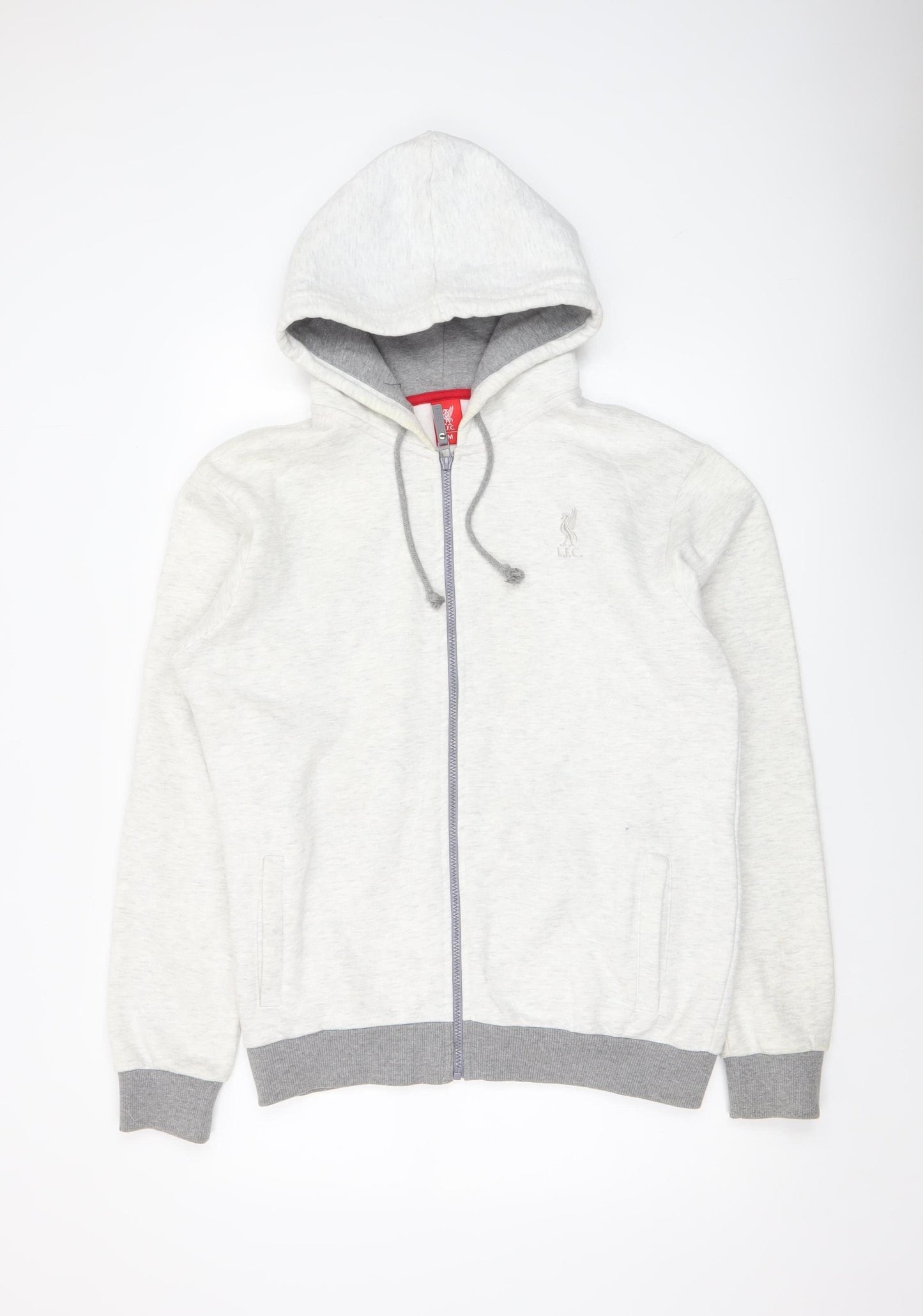 LFC Men's Grey Full Zip Hoodie Size M Cotton Blend