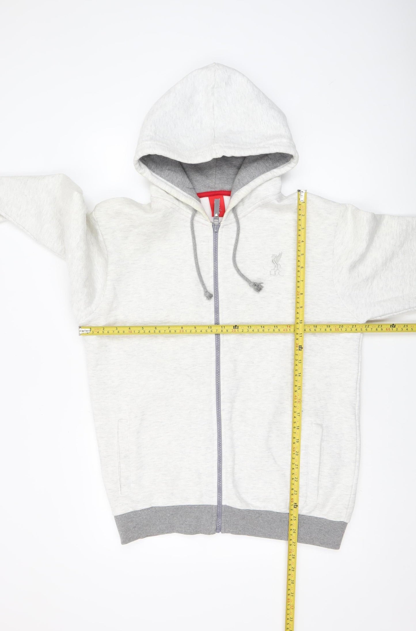 LFC Men's Grey Full Zip Hoodie Size M Cotton Blend