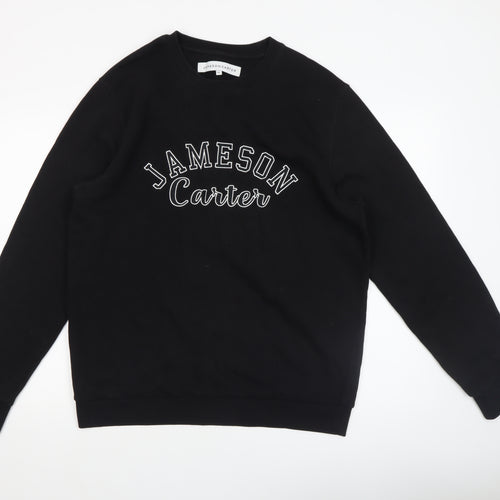 Jameson Carter Men's Black XL Crew Neck Pullover Sweatshirt