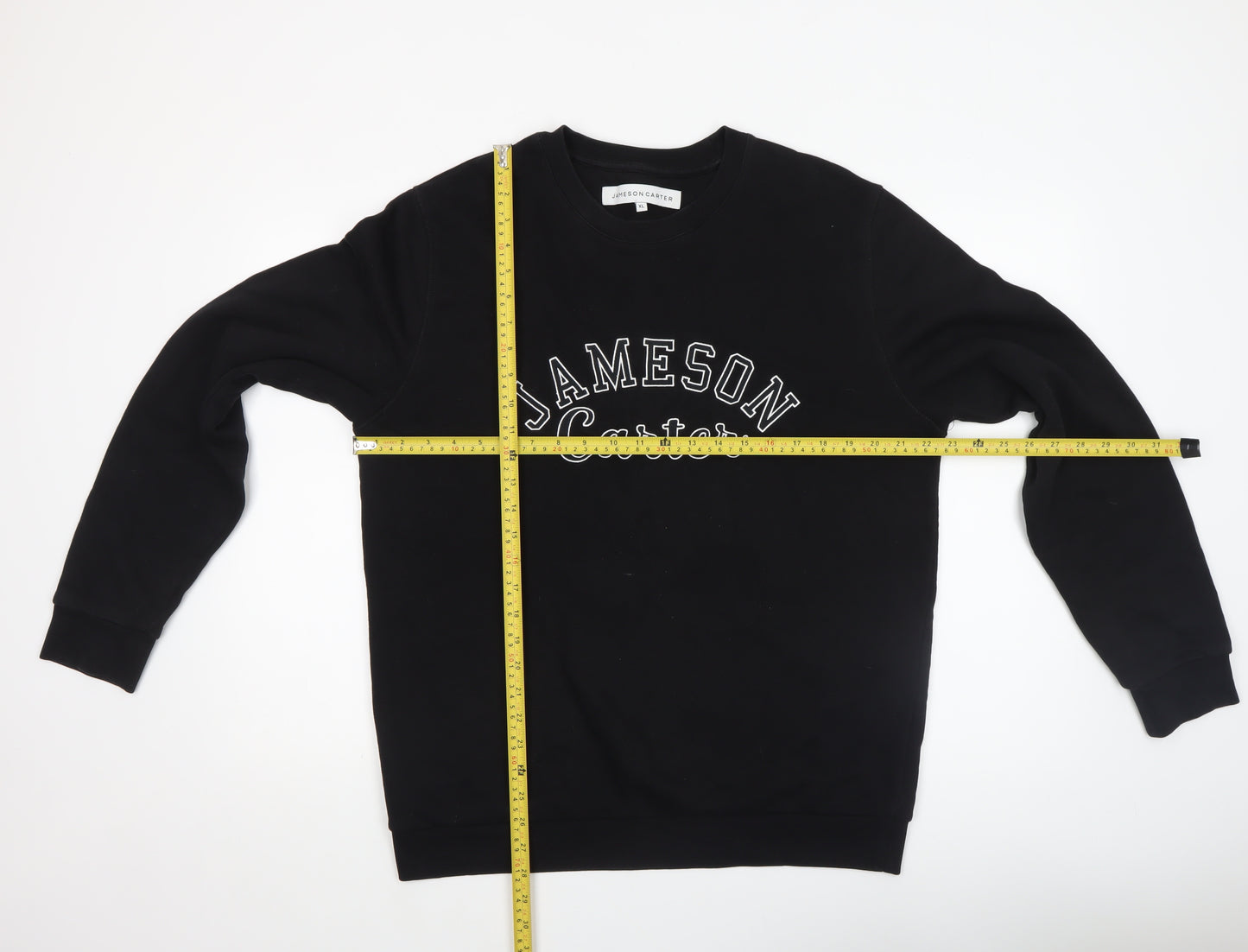 Jameson Carter Men's Black XL Crew Neck Pullover Sweatshirt