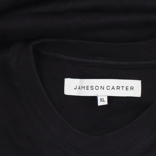 Jameson Carter Men's Black XL Crew Neck Pullover Sweatshirt