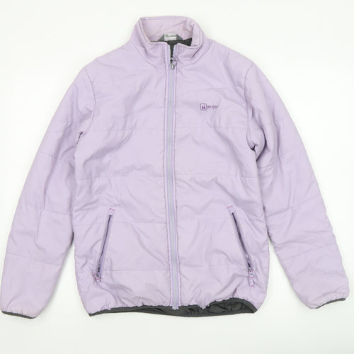 Hi Gear Women's Purple Size 12 Puffer Jacket Warm Insulated Mid-Length