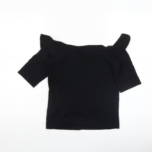 Whistles Women’s Black Off Shoulder Ruffle Blouse UK 12
