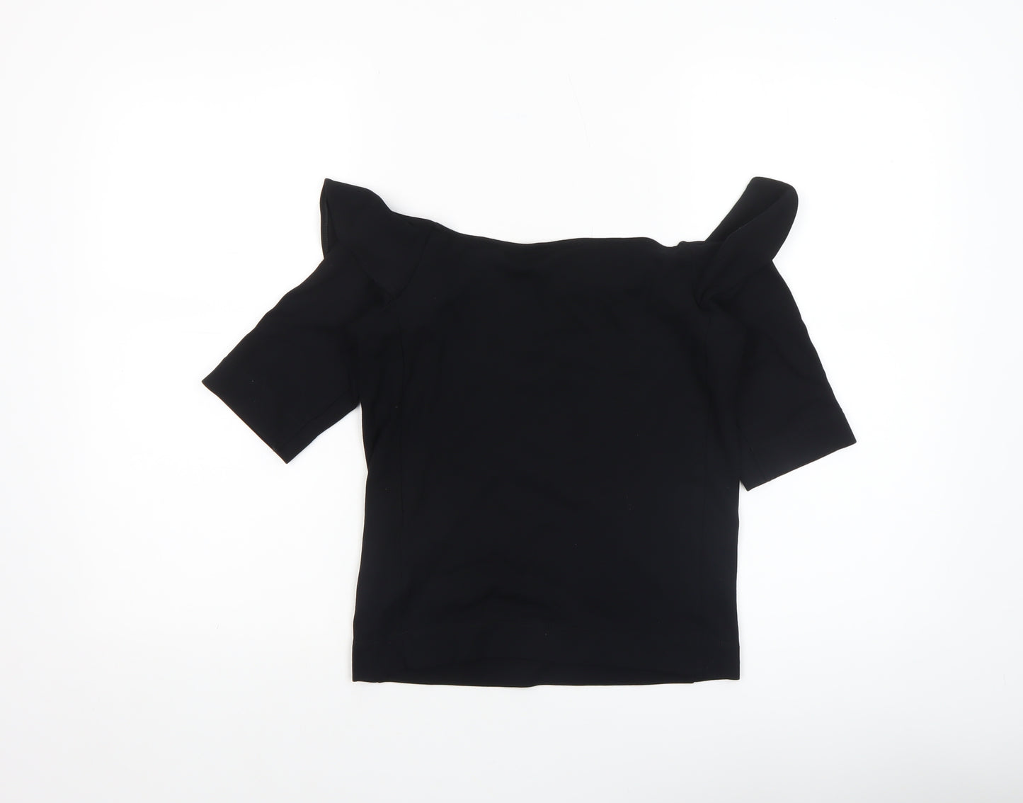 Whistles Women’s Black Off Shoulder Ruffle Blouse UK 12