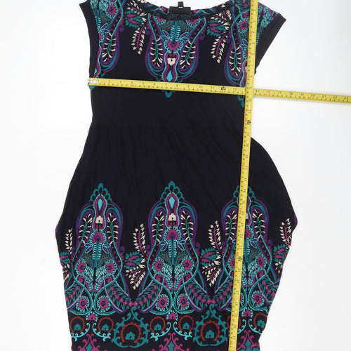 Warehouse Womens Multicoloured Bohemian Shift Dress Size 10