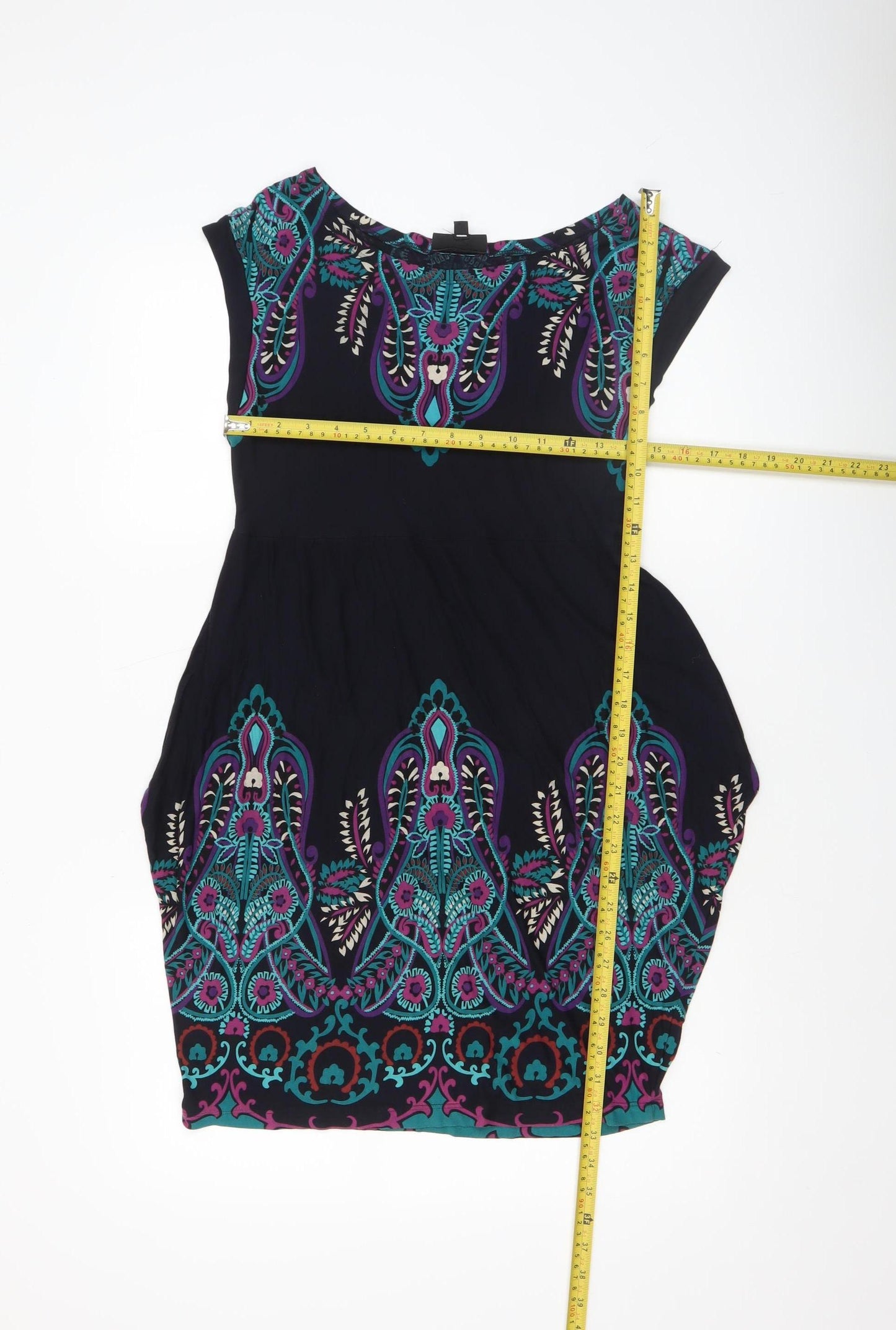 Warehouse Womens Multicoloured Bohemian Shift Dress Size 10