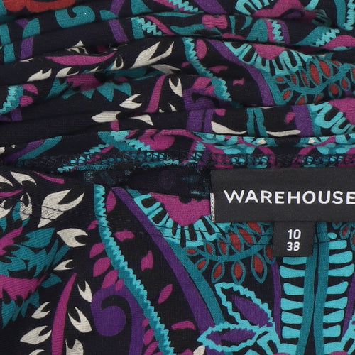 Warehouse Womens Multicoloured Bohemian Shift Dress Size 10