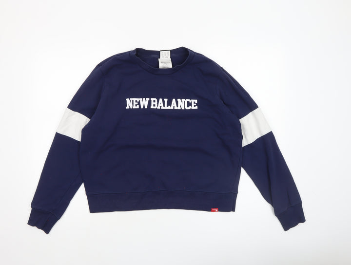 New Balance Boys Blue Crew Neck Pullover Sweatshirt Size L