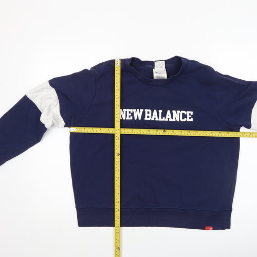 New Balance Boys Blue Crew Neck Pullover Sweatshirt Size L