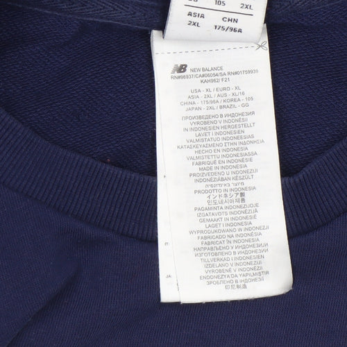 New Balance Boys Blue Crew Neck Pullover Sweatshirt Size L