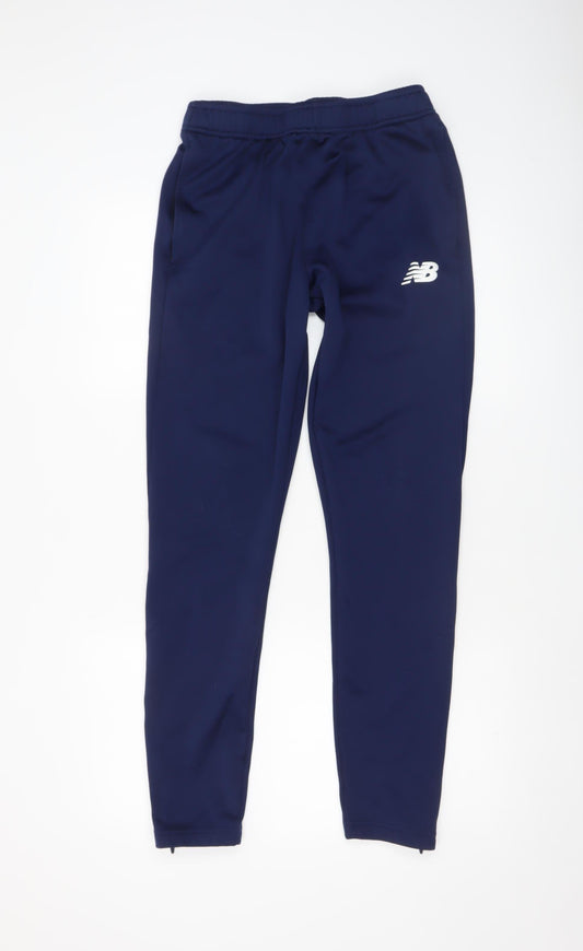 New Balance Men Navy Jogger Sweatpants Size M Athletic Tapered Fit