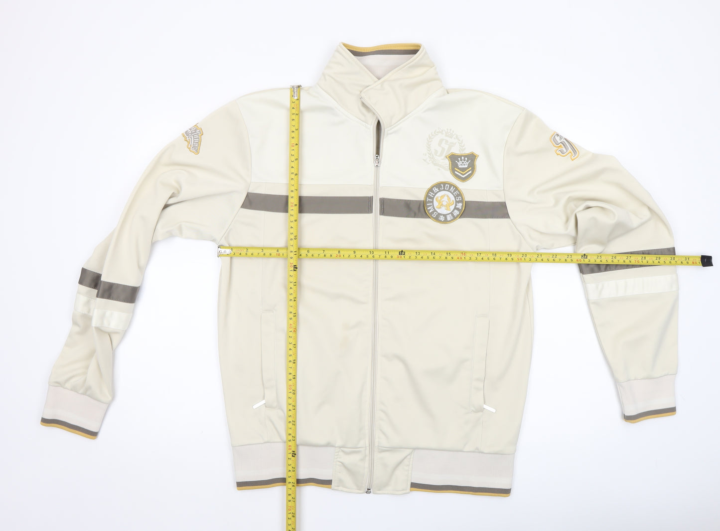 Smith & Jones Men's Beige Full Zip Softshell Jacket Size L