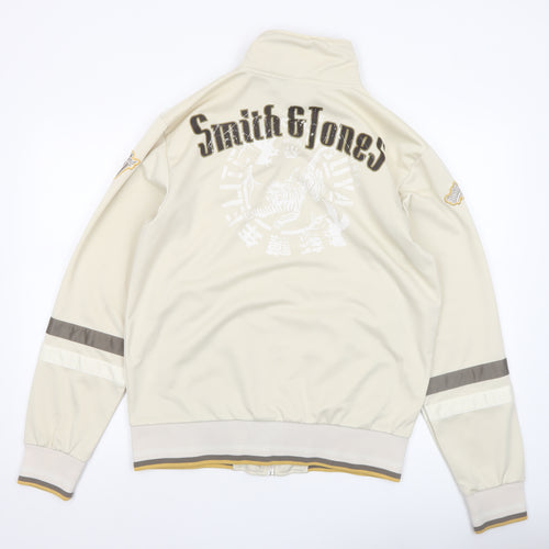 Smith & Jones Men's Beige Full Zip Softshell Jacket Size L