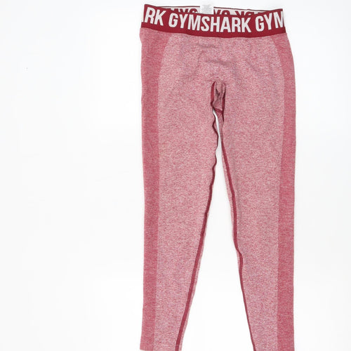 Gymshark Women Red Seamless Leggings Small Compression Activewear