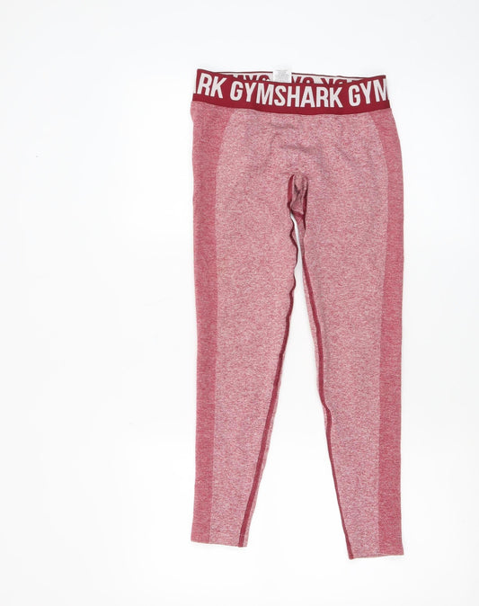 Gymshark Women Red Seamless Leggings Small Compression Activewear