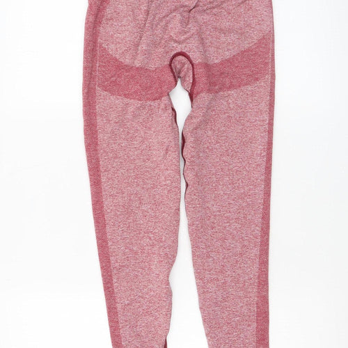 Gymshark Women Red Seamless Leggings Small Compression Activewear
