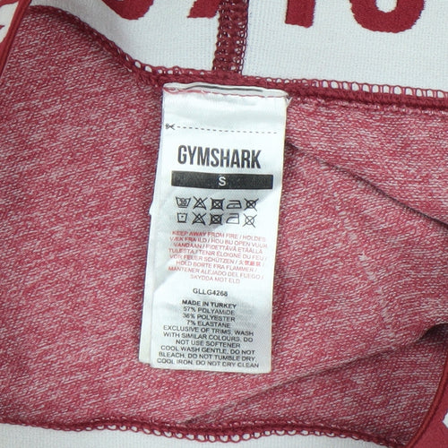 Gymshark Women Red Seamless Leggings Small Compression Activewear