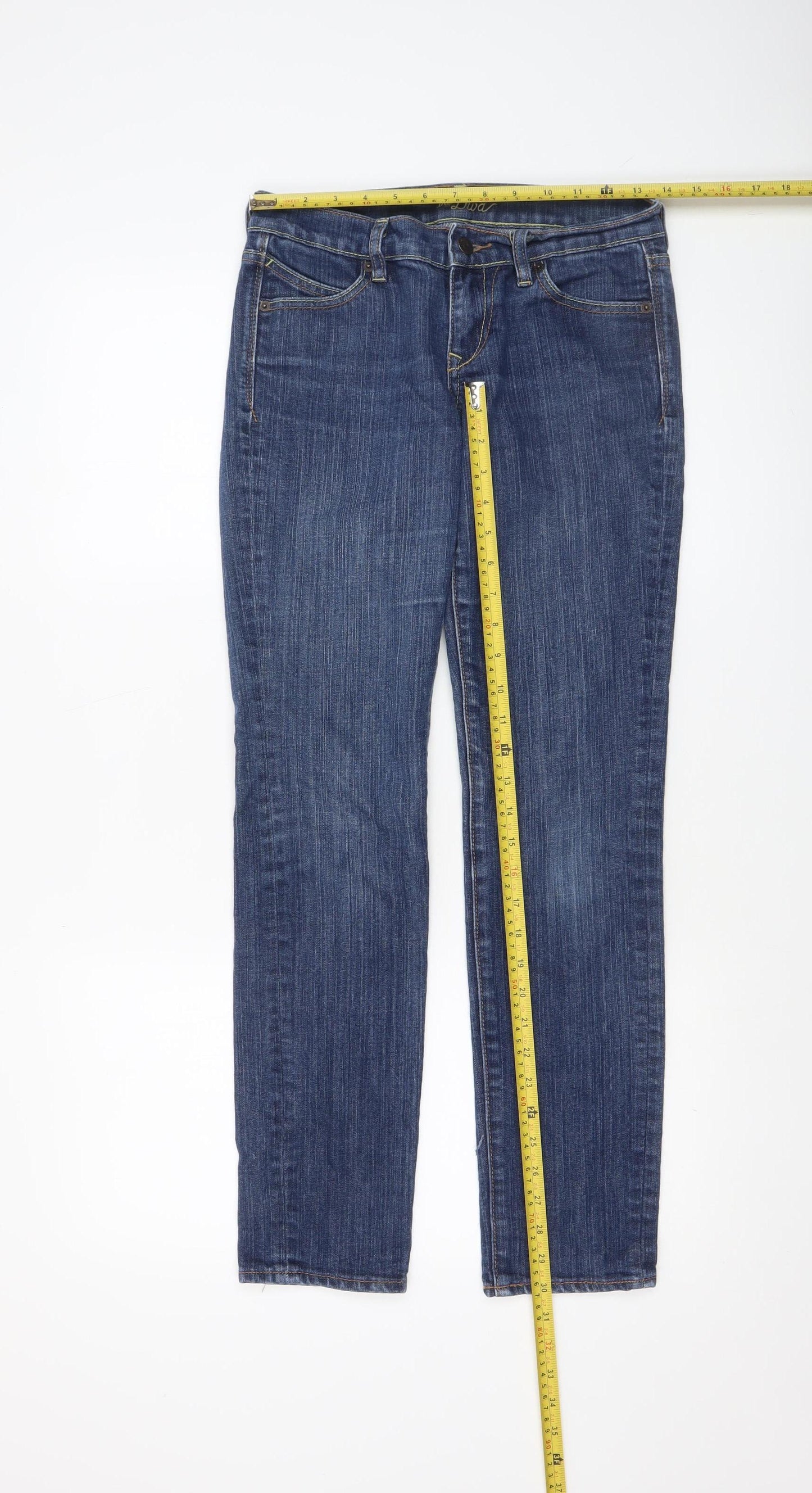 Old Navy Women's Blue Straight Regular Fit Jeans Size 4