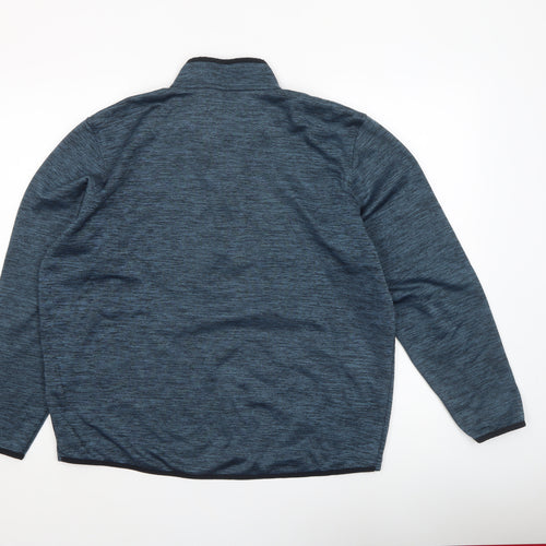 Under Armour Men's Blue 1/2 Zip Pullover Sweatshirt Size L ColdGear Fleece