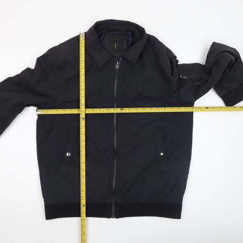 Jasper Conran Men's Black Bomber Jacket Size M Cotton Blend