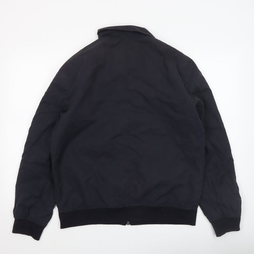Jasper Conran Men's Black Bomber Jacket Size M Cotton Blend