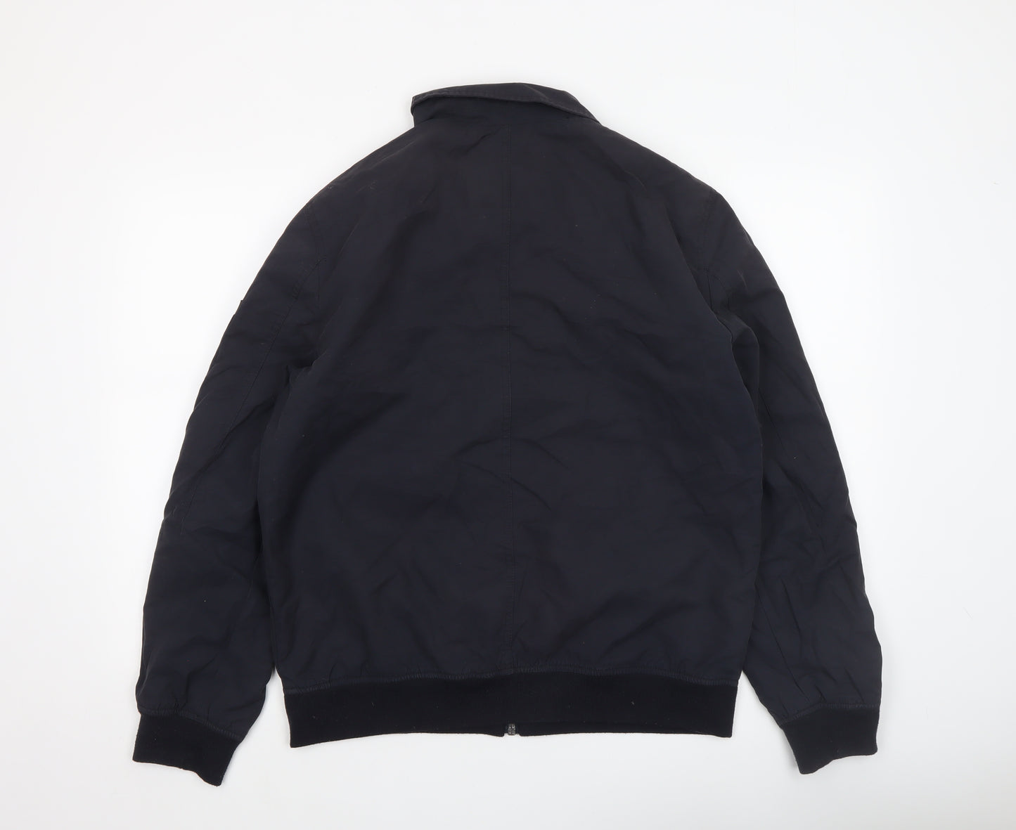 Jasper Conran Men's Black Bomber Jacket Size M Cotton Blend