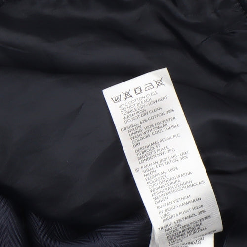 Jasper Conran Men's Black Bomber Jacket Size M Cotton Blend