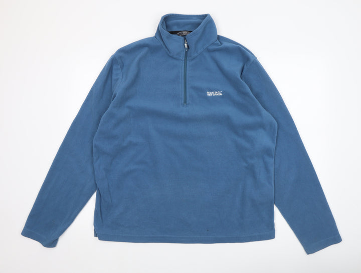 Regatta Great Outdoors Men's Blue Fleece 1/4 Zip Pullover XL