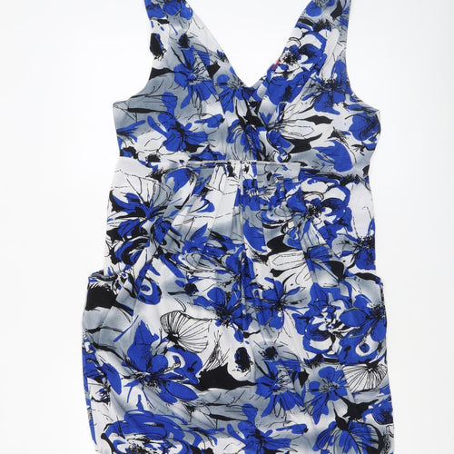 Rant & Rave Women's Multicoloured Floral Sleeveless Fit & Flare Dress L