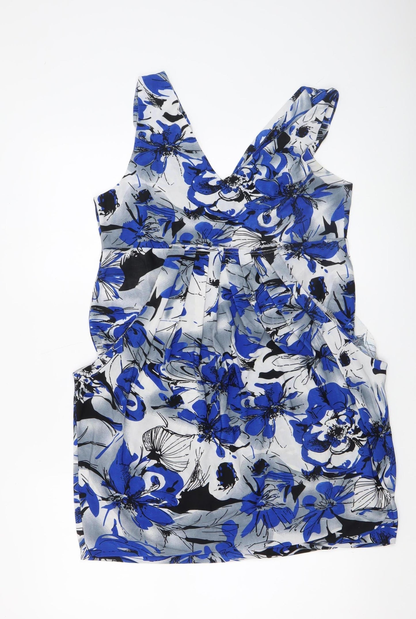 Rant & Rave Women's Multicoloured Floral Sleeveless Fit & Flare Dress L