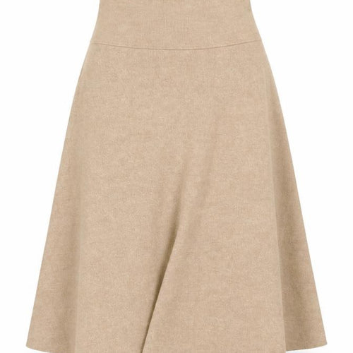 Zara Women Beige A-Line Knit Midi Skirt Size S