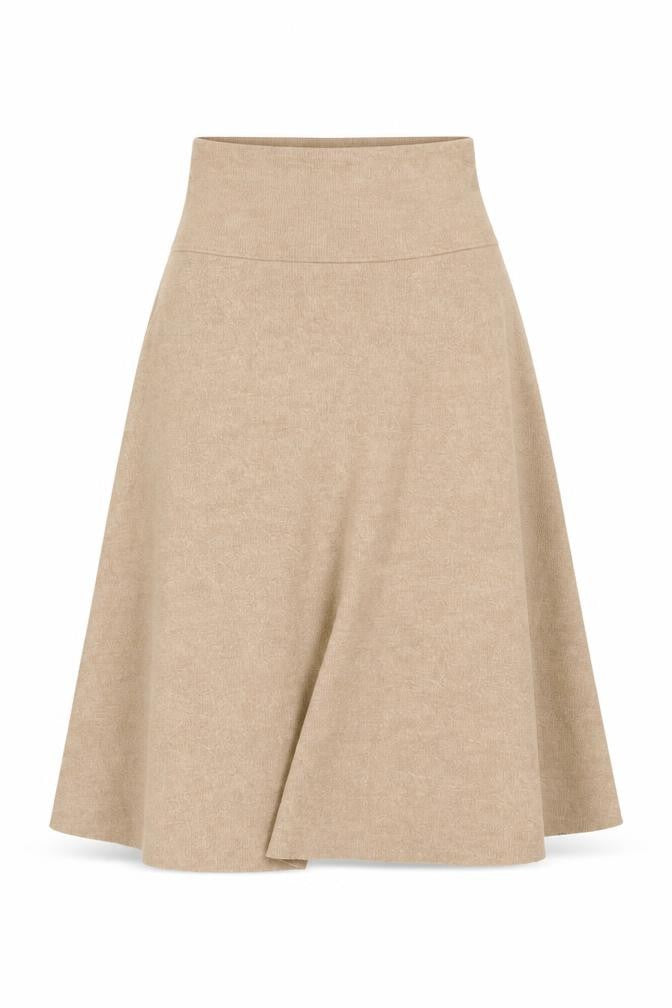 Zara Women Beige A-Line Knit Midi Skirt Size S