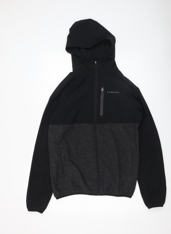 Gym King Men's Black Full Zip Athletic Hoodie Size S