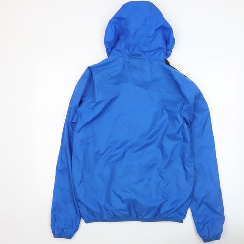 Puma Mens Blue Windbreaker Hooded Full Zip Sports Jacket Size S