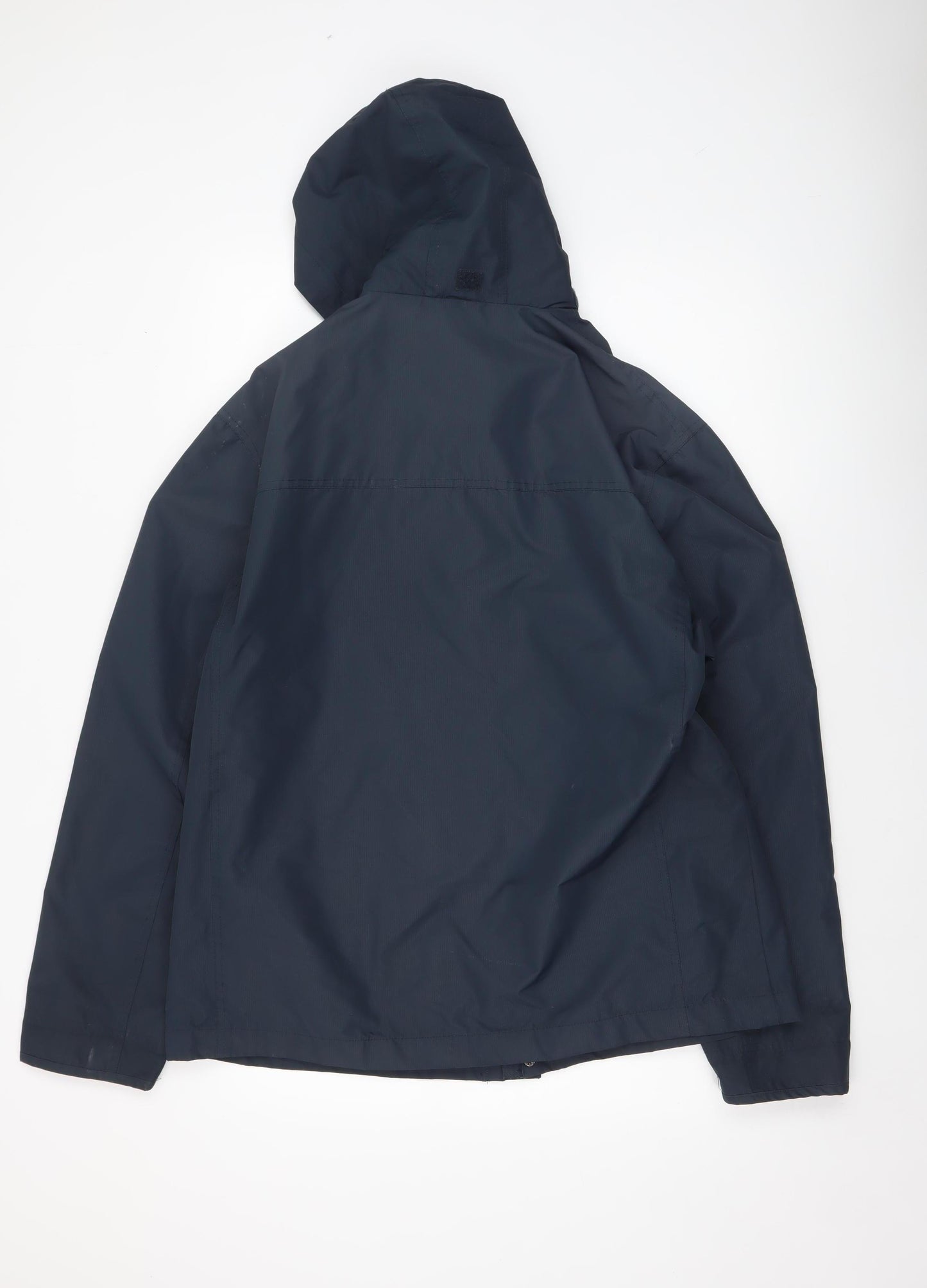 Atlantic Bay Men's Blue Waterproof Hooded Rain Jacket L