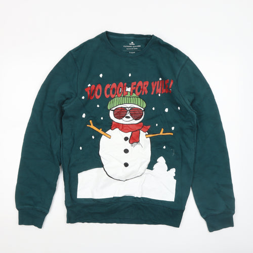 Easy Clothing Suppliers Men’s Green Christmas Graphic Sweatshirt S