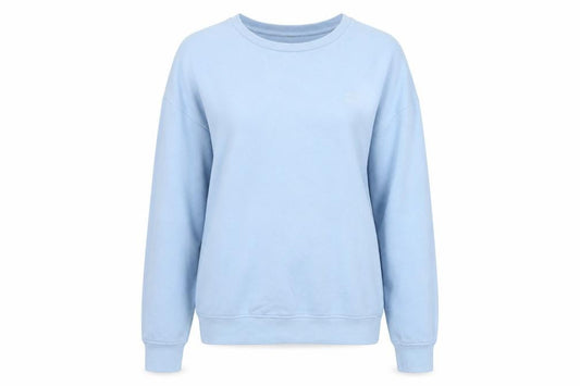 Front view of Jack Wills Women Blue UK 8 Cotton Blend Crew Neck Pullover Sweatshirt