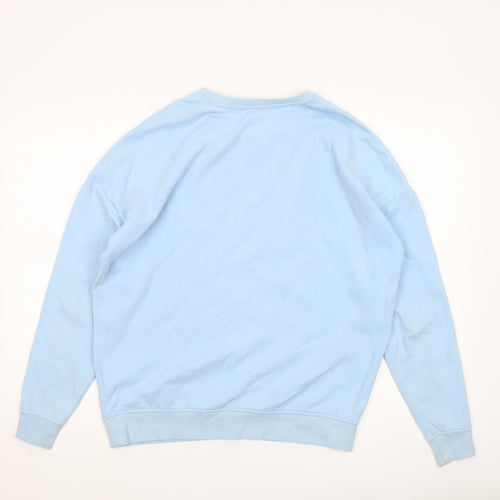 Jack Wills Women Blue UK 8 Cotton Blend Crew Neck Pullover Sweatshirt